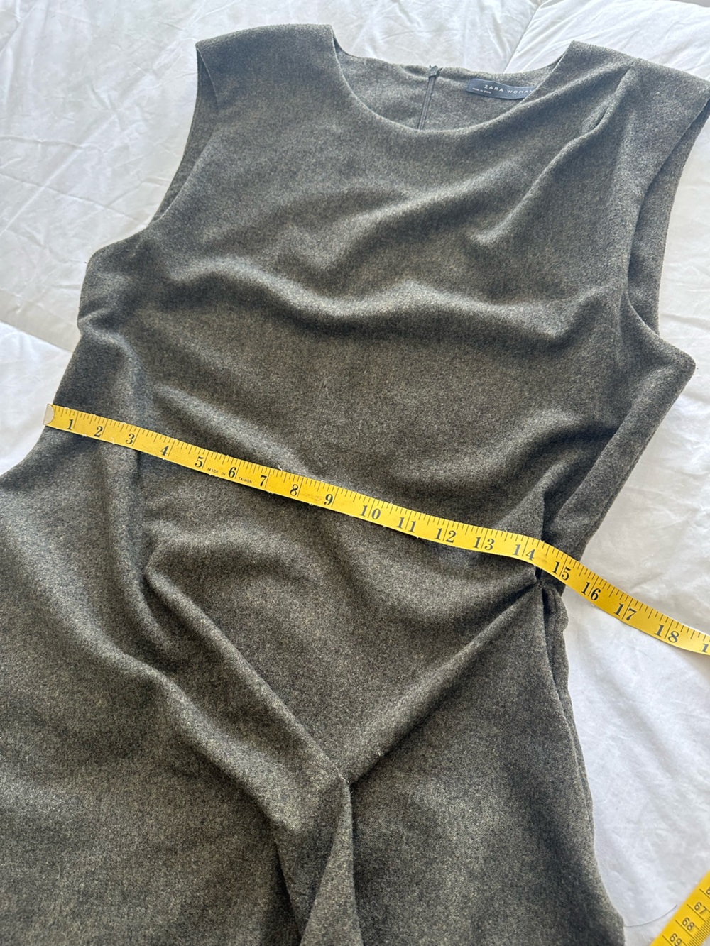 Zara Woman Olive Gray/Green Wool Blend Top size medium - Picture 13 of 16